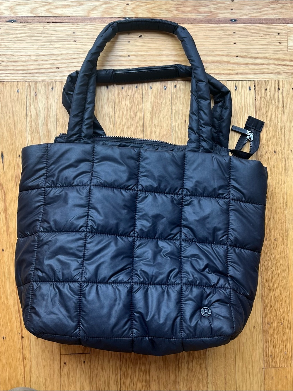 lululemon athletica Black Quilted Puffer Tote